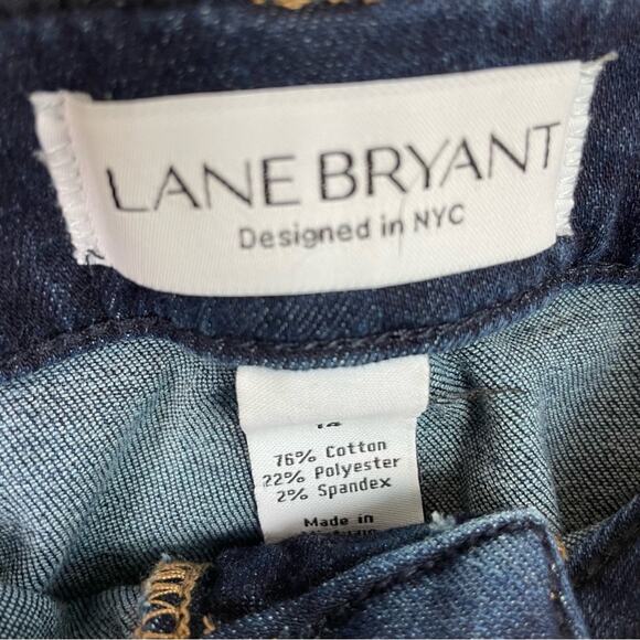 Lane Bryant Blue Denim Mid Rise Essential Stretch Bermuda Shorts 14 - Picture 3 of 5